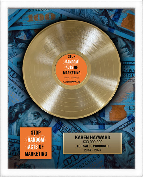 BUSINESS & BAND Platinum Record - Deluxe Framed Rockstar Award - 18" x 22" Framed 12" Metalized Platinum Record