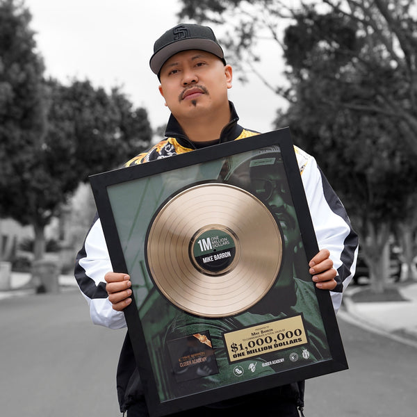 18" x 22" Framed 12" Gold Record - Deluxe Framed Rockstar Award - Metalized Gold Record