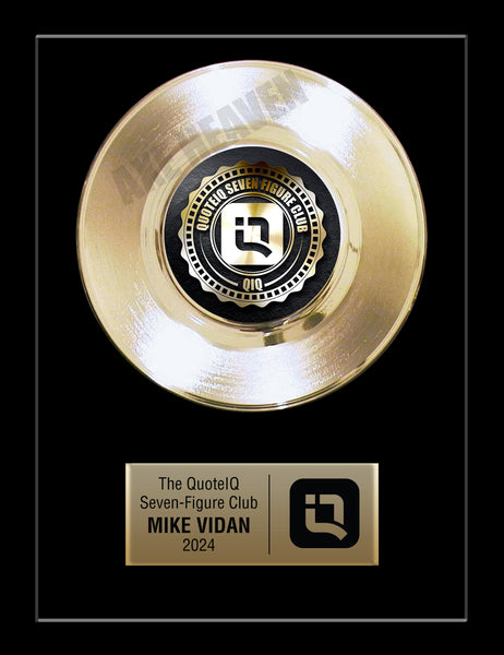 11" x 14" Framed 7" Gold Record - 45 Single Style Gold Record Rockstar Award