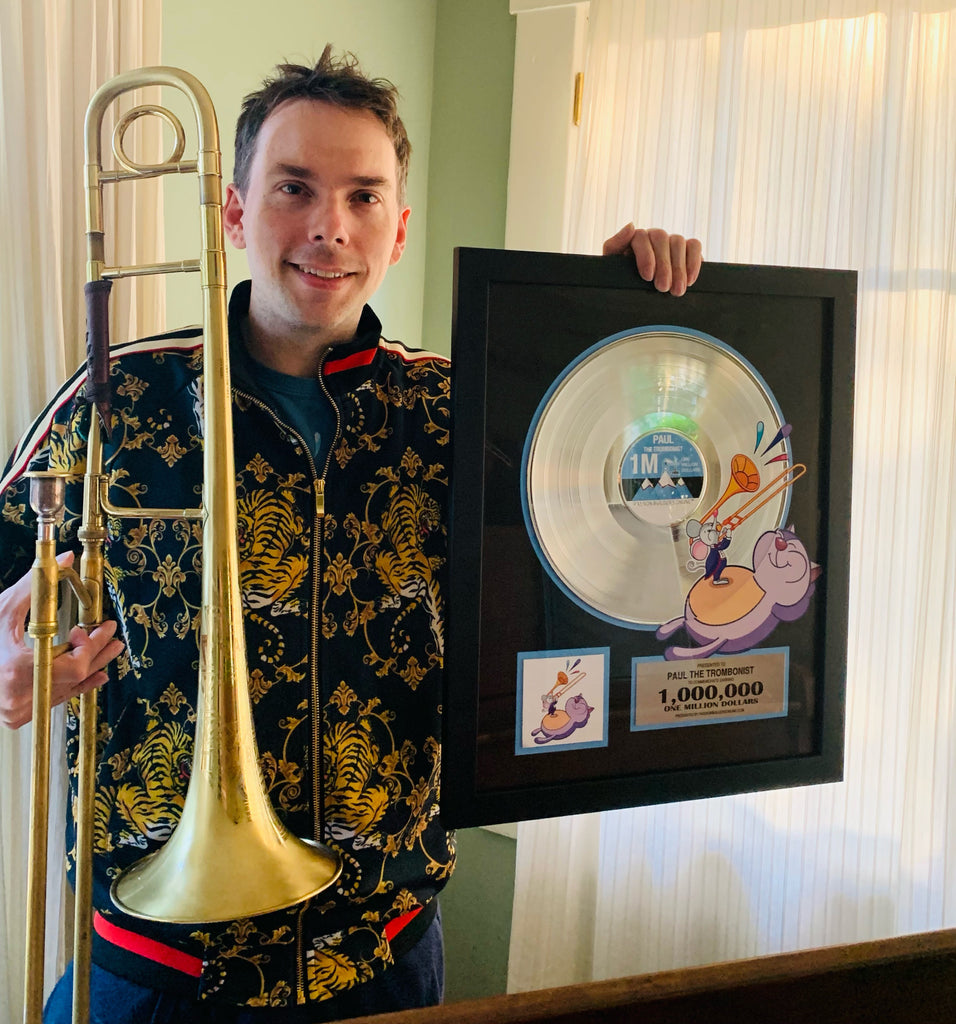 ART RECORD - 18" x 22" Framed 12" Platinum Record - Deluxe Framed Rockstar Award