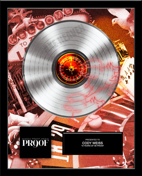 ART RECORD - 18" x 22" Framed 12" Platinum Record - Deluxe Framed Rockstar Award