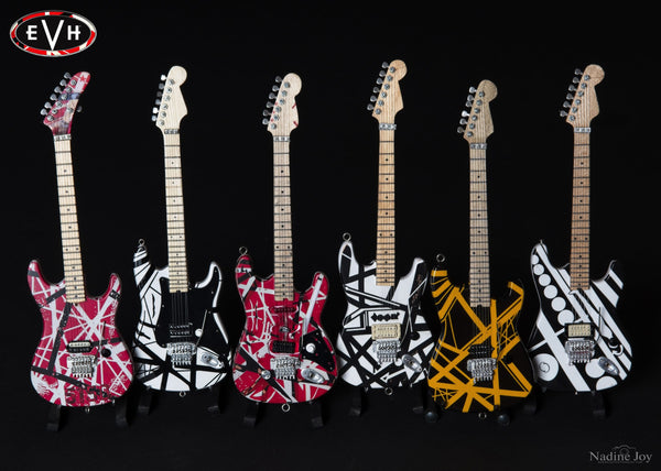 EVH Set of 6 Eddie Van Halen Mini Guitar Replica Collectibles - Officially Licensed