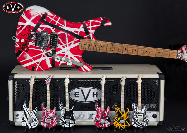 EVH Set of 6 Eddie Van Halen Mini Guitar Replica Collectibles - Officially Licensed
