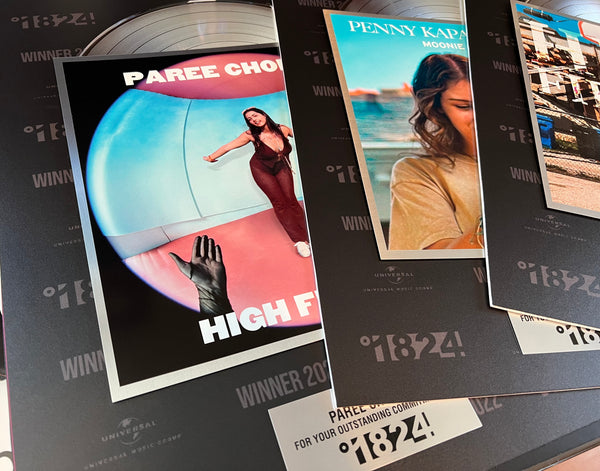 CUSTOM ARTIST & EMPLOYEE Platinum Record Awards - 18" x 22" Framed - 12" Gold or Platinum Records