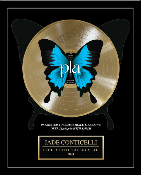 ART RECORD - 18" x 22" Framed 12" Gold Record - Deluxe Framed Rockstar Award