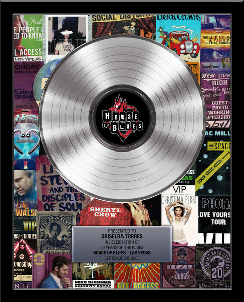 BUSINESS & BAND Platinum Record - Deluxe Framed Rockstar Award - 18" x 22" Framed 12" Metalized Platinum Record