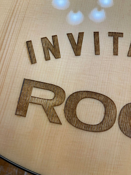 LASER ENGRAVED Real Acoustic Guitar - Full Body Dreadnought Acoustic Promotional Guitar Natural