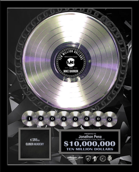 BUSINESS & BAND Platinum Record - Deluxe Framed Rockstar Award - 18" x 22" Framed 12" Metalized Platinum Record