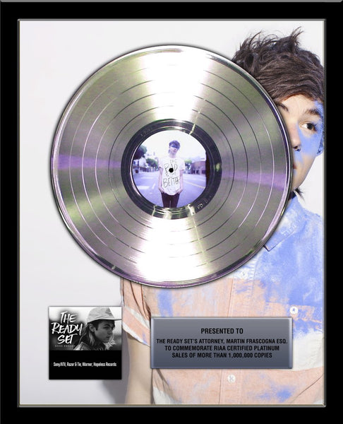 BUSINESS & BAND Platinum Record - Deluxe Framed Rockstar Award - 18" x 22" Framed 12" Metalized Platinum Record