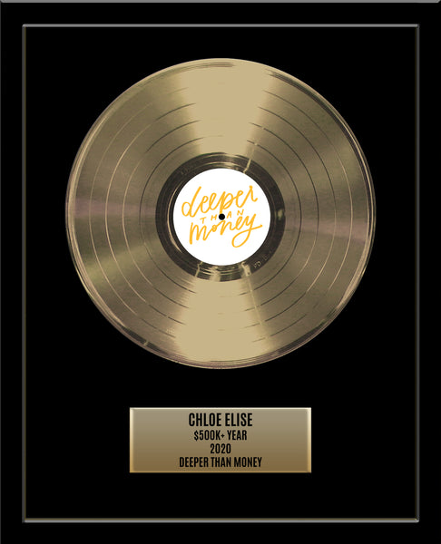 18" x 22" Framed 12" Gold Record - Basic Framed Rockstar Award - Metalized Gold Record