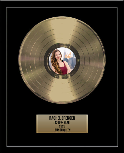 18" x 22" Framed Artist & Band 12" Gold Record - Basic Framed - Metalized Gold Record
