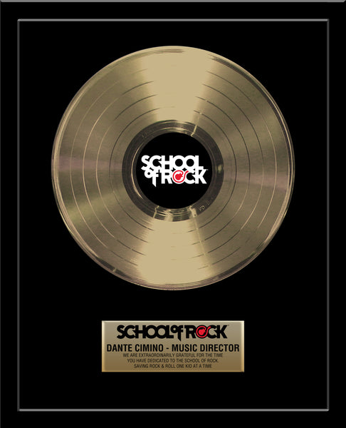 18" x 22" Framed 12" Gold Record - Basic Framed Rockstar Award - Metalized Gold Record