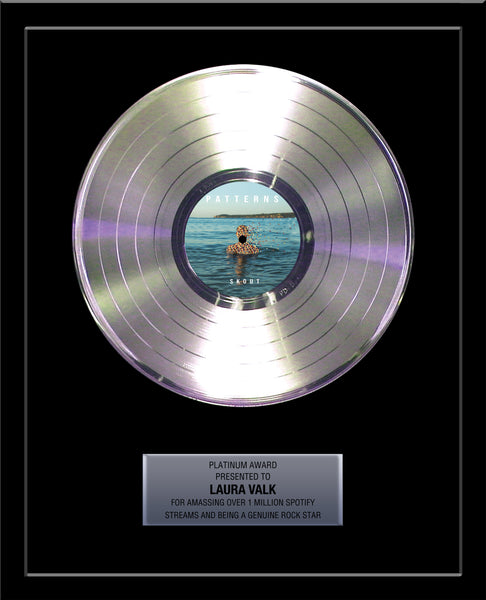 PLATINUM BUSINESS RECORD 18" x 22" Framed Rockstar Award - 12" Metalized Platinum Record