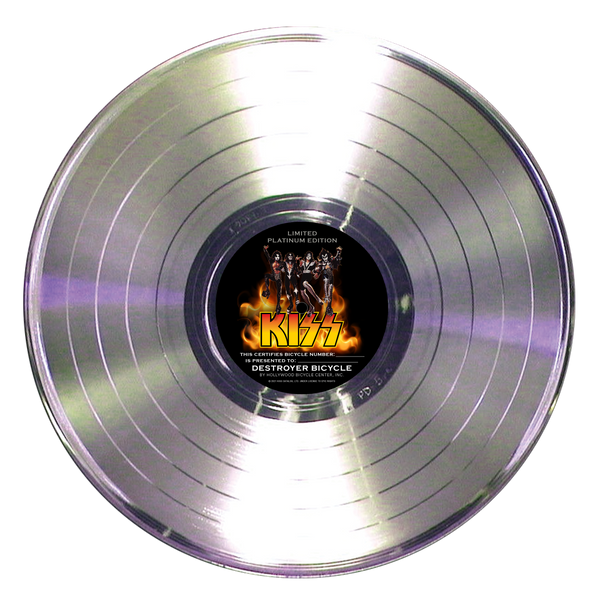 CUSTOM LABELED 33 1/3 RPM LP 12" Platinum Record - Rockstar Award - Metalized Platinum Record