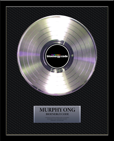 BUSINESS & BAND Platinum Record - Deluxe Framed Rockstar Award - 18" x 22" Framed 12" Metalized Platinum Record