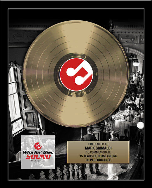 18" x 22" Framed 12" Gold Record - Deluxe Framed Rockstar Award - Metalized Gold Record