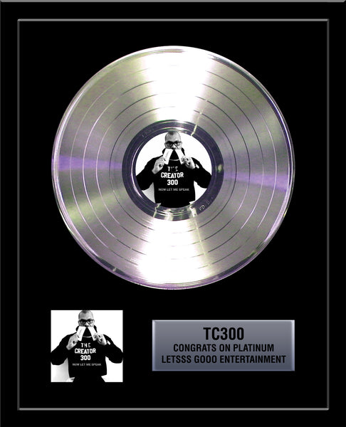 ARTIST & BAND Platinum Record Album Tribute - 18" x 22" Framed - 12" Metalized Platinum Record