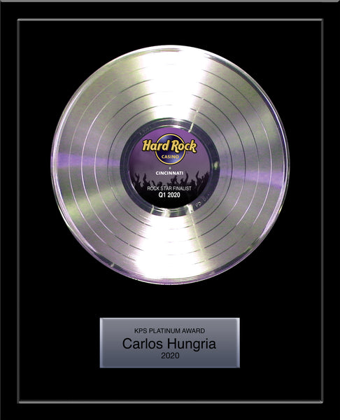 PLATINUM BUSINESS RECORD 18" x 22" Framed Rockstar Award - 12" Metalized Platinum Record