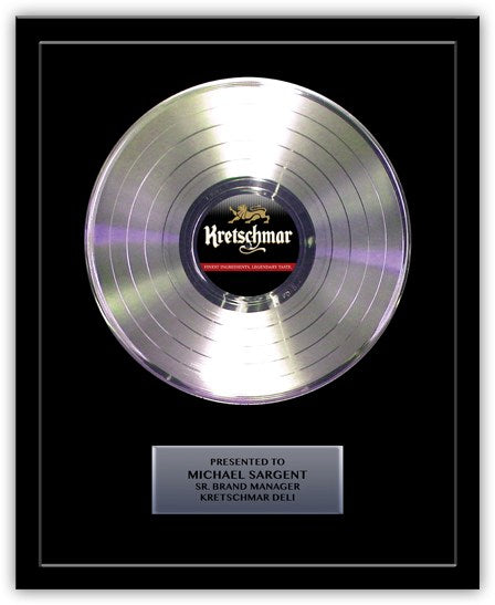 PLATINUM BUSINESS RECORD 18" x 22" Framed Rockstar Award - 12" Metalized Platinum Record