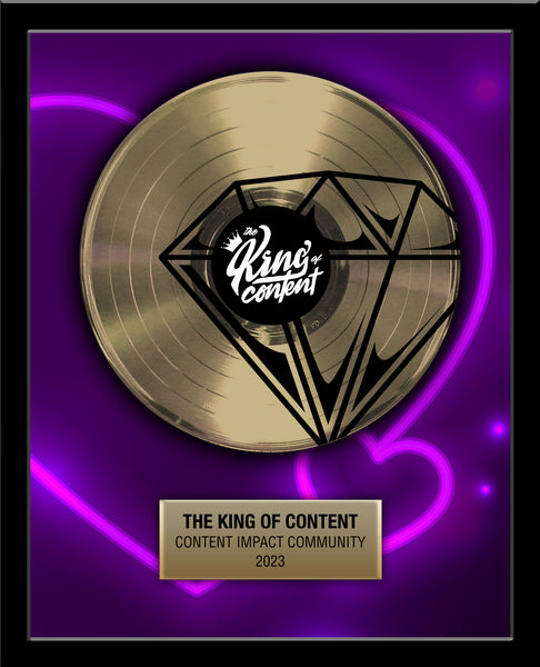 ART RECORD - 18" x 22" Framed 12" Gold Record - Deluxe Framed Rockstar Award