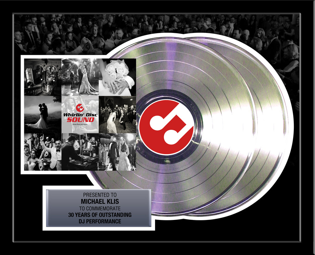 DOUBLE PLATINUM RECORD - 22" x 18" Framed Horizontal 12" Platinum Record Album Tribute