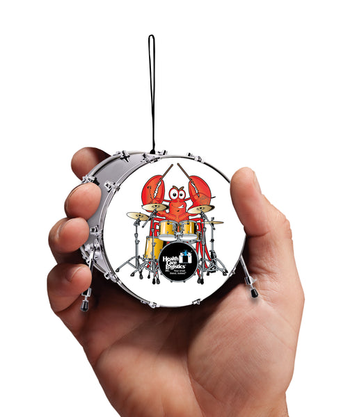 CUSTOM PROMO Miniature 2.5" Bass Drum Ornaments - LOT OF 30 DRUMS