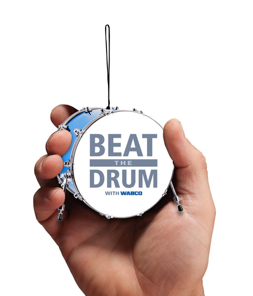 CUSTOM PROMO Miniature 2.5" Bass Drum Ornaments - LOT OF 30 DRUMS