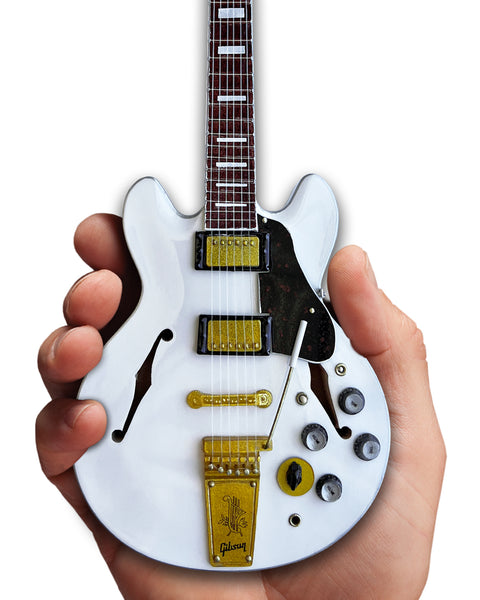 Alex Lifeson Signature ES-355 Gibson Alpine White Miniature Guitar Model