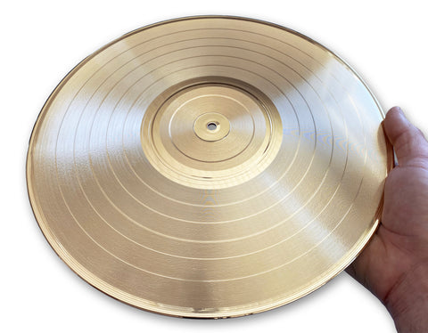 Gold Blank Record Blank 33 1/3 Vinyl LP - Metalized Gold 12" Record Music Award