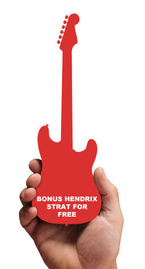 Officially Licensed Jimi Hendrix Miniature Guitar Set of 3 Includes FREE Bonus Strat