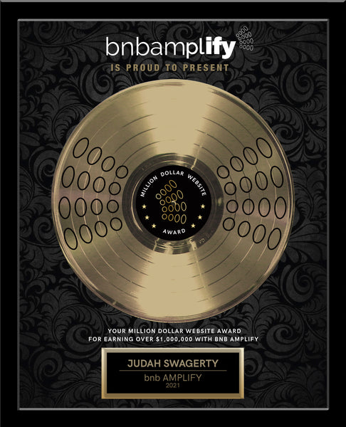 ART RECORD - 18" x 22" Framed 12" Gold Record - Deluxe Framed Rockstar Award