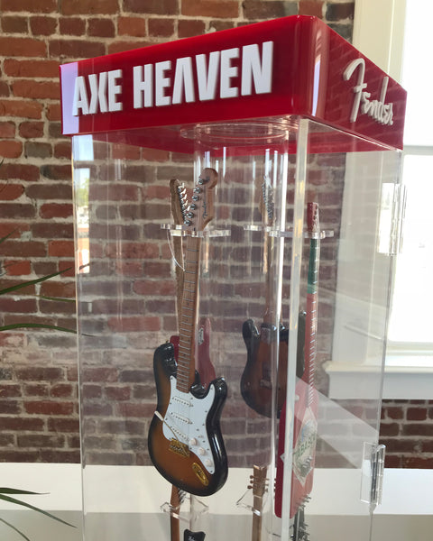 Custom Collectors Mini Guitar Acrylic Display Case by AXE HEAVEN