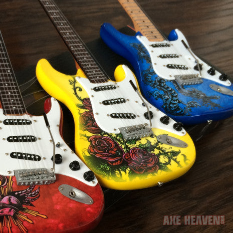Officially Licensed David Lozeau "Roses Tattoo" Mini Fender™ Strat™ Guitar Model