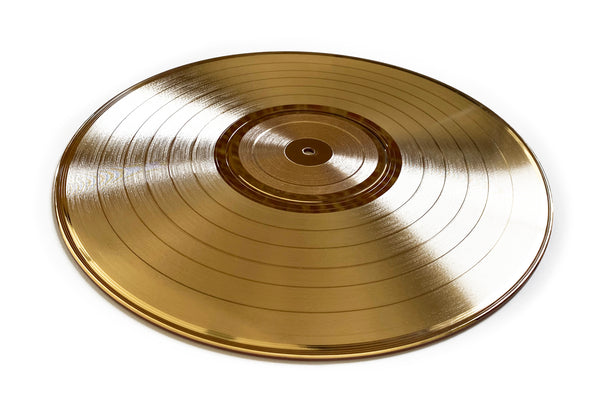 Gold Blank Record Blank 33 1/3 Vinyl LP - Metalized Gold 12" Record Music Award