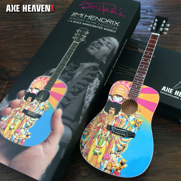 Officially Licensed Jimi Hendrix Miniature Guitar Set of 3 Includes FREE Bonus Strat