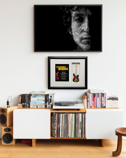 22" x 19" Limited Edition 2017 Experience Hendrix Tour Framed Shadow Box with 10" Strat™ Mini Guitar