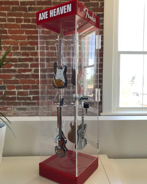 Custom Collectors Mini Guitar Acrylic Display Case by AXE HEAVEN