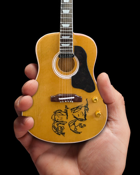 John Lennon “Give Peace a Chance” Mini Acoustic Guitar Replica - Fab Four