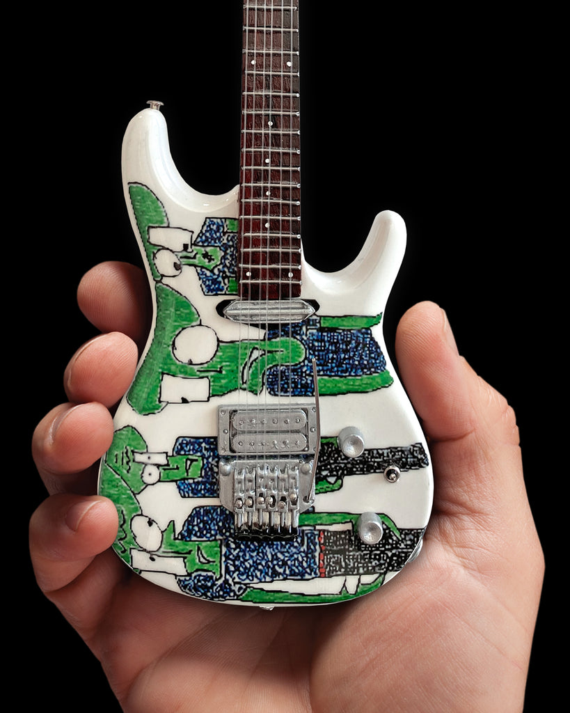 Joe Satriani Original Alien Art Miniature Guitar Replica Collectible