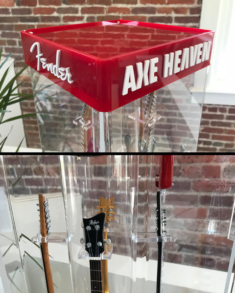 Custom Collectors Mini Guitar Acrylic Display Case by AXE HEAVEN