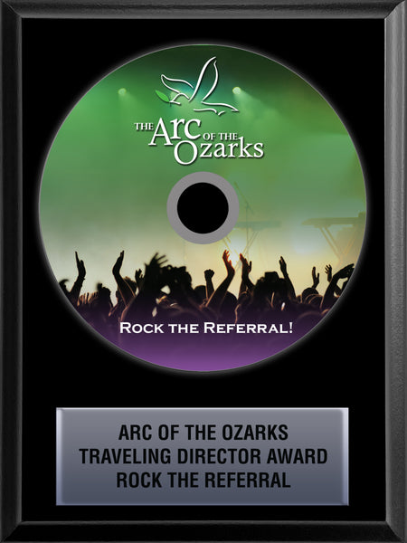 6" x 8" CD Award Plaque Rockstar Award