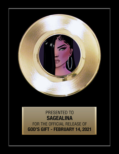 Gold Record 7" - Artist Record / Release Award - Framed 11" x 14"
