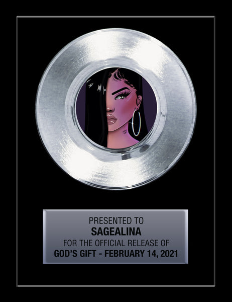 11" x 14" Framed 7" Artist Platinum Record - Platinum Artist Podcast & Album Release Record Award