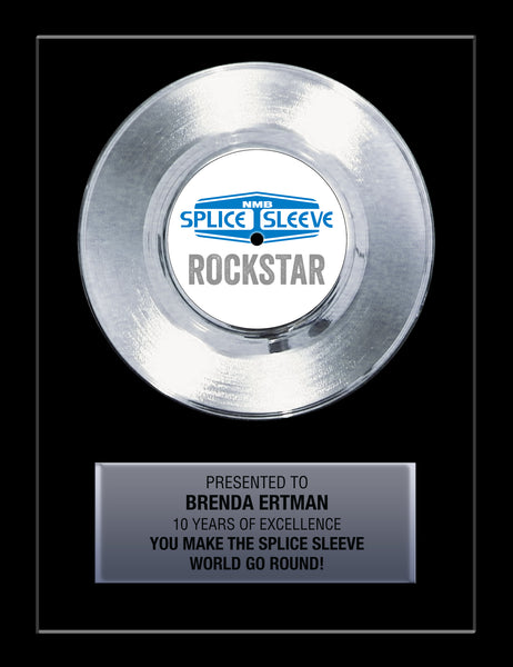 BUSINESS 7" Platinum Record 11" x 14" Framed - 45 Single Style Platinum Record Rockstar Award