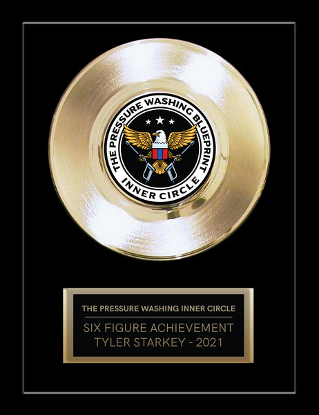 11" x 14" Framed 7" Gold Record - 45 Single Style Gold Record Rockstar Award