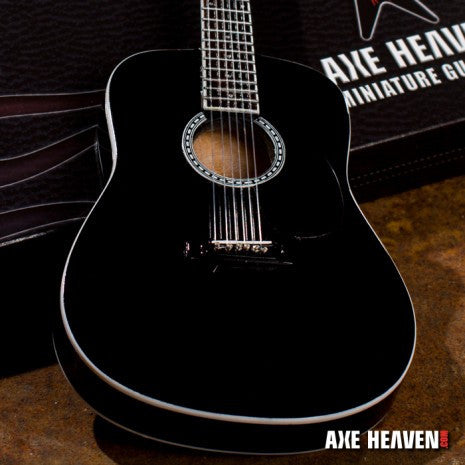 Jon Bon Jovi Miniature Black Acoustic Guitar Replica Collectible
