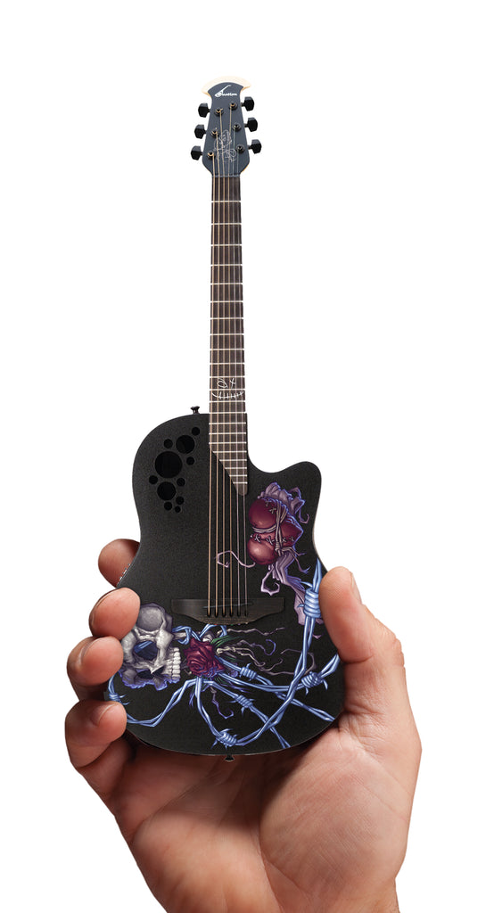Bone Daddy 2009 DJ Ashba Ovation Demented Series Mini Guitar Replica Collectible
