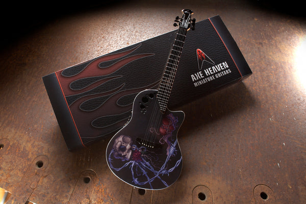 Bone Daddy 2009 DJ Ashba Ovation Demented Series Mini Guitar Replica Collectible