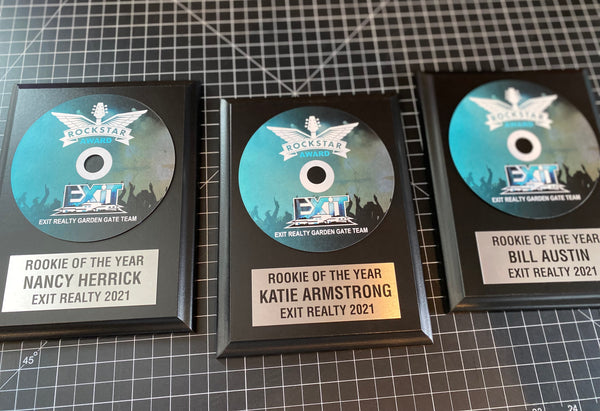 6" x 8" CD Award Plaque Rockstar Award