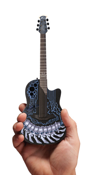 Chrome Bones 2009 DJ Ashba Ovation Demented Series Mini Guitar Replica Collectible